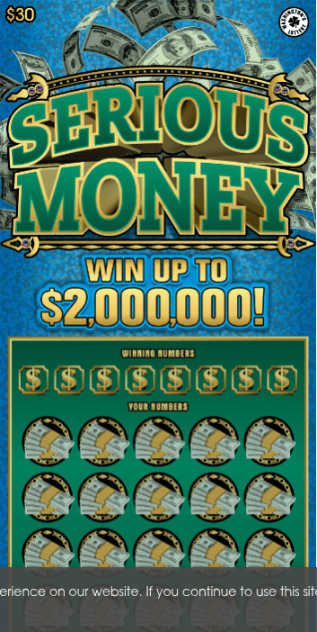 SERIOUS MONEY scratch-off ticket