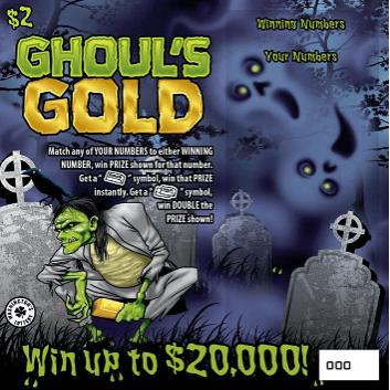 GHOUL'S GOLD scratch-off ticket