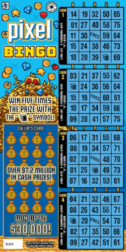 PIXEL BINGO scratch-off ticket