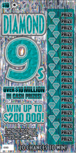 DIAMOND 9S scratch-off ticket