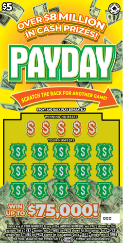 PAYDAY scratch-off ticket