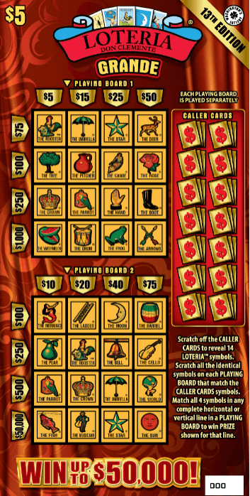 LOTERIA GRANDE 13TH EDITION scratch-off ticket