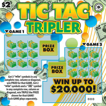 TIC TAC TRIPLER scratch-off ticket