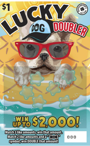 LUCKY DOG DOUBLER scratch-off ticket