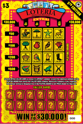 LOTERIA EXTRA! 5TH EDITION scratch-off ticket
