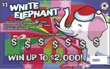 WHITE ELEPHANT scratch-off ticket