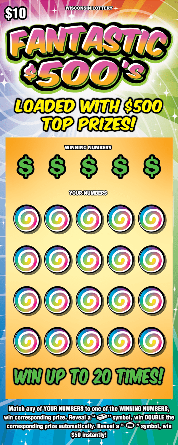 FANTASTIC $500S scratch-off ticket