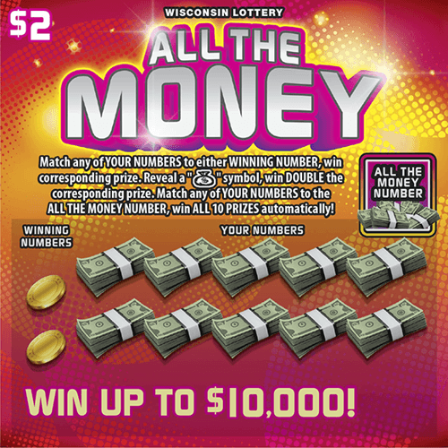 ALL THE MONEY scratch-off ticket
