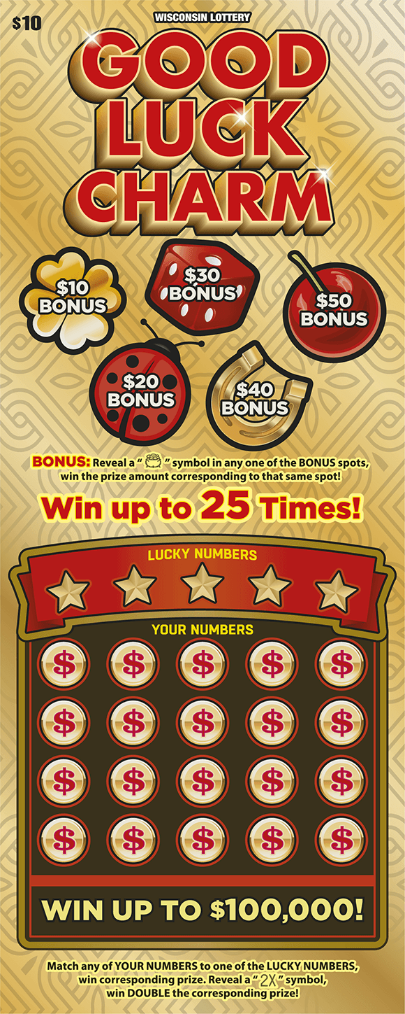 GOOD LUCK CHARM scratch-off ticket