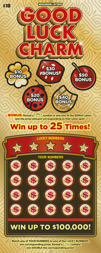 GOOD LUCK CHARM scratch-off ticket