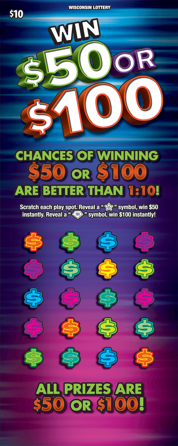 WIN $50 OR $100 scratch-off ticket