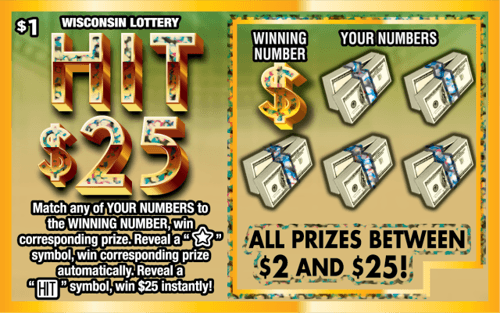 HIT $25 scratch-off ticket