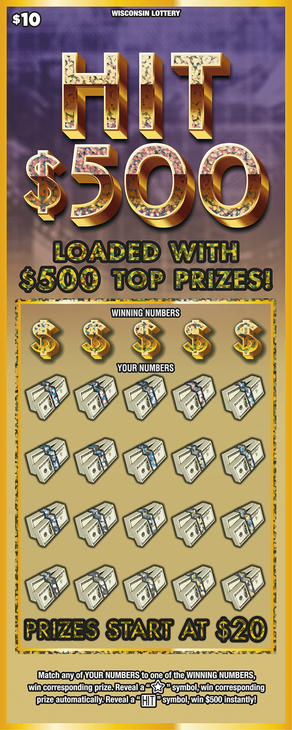 HIT $500 scratch-off ticket