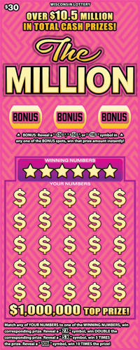 THE MILLION scratch-off ticket