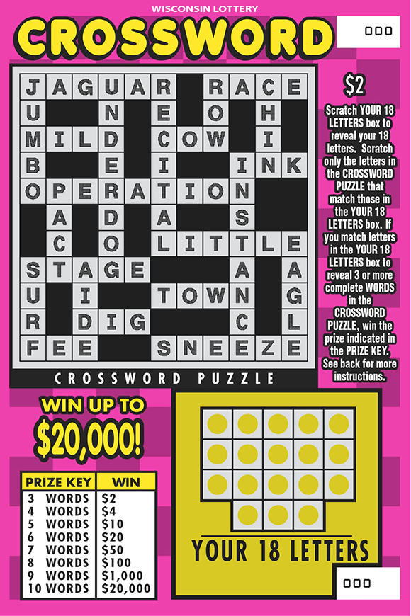 CROSSWORD scratch-off ticket