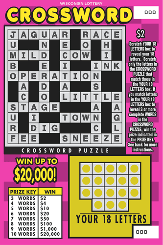 CROSSWORD scratch-off ticket