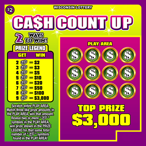 CASH COUNT UP scratch-off ticket