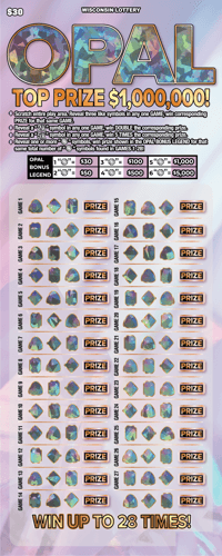 OPAL scratch-off ticket