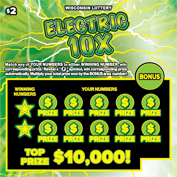 ELECTRIC 10X scratch-off ticket