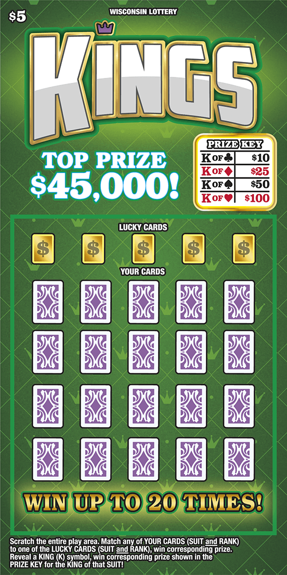 KINGS scratch-off ticket