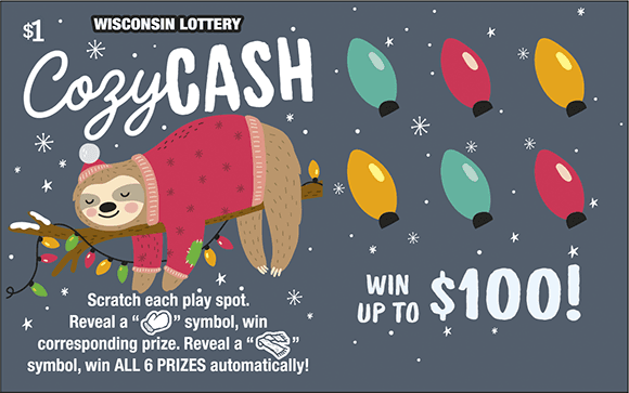COZY CASH scratch-off ticket