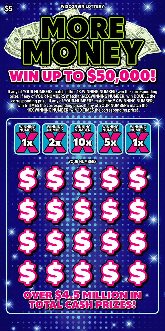 MORE MONEY scratch-off ticket
