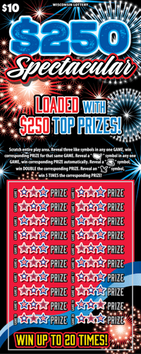 $250 SPECTACULAR scratch-off ticket