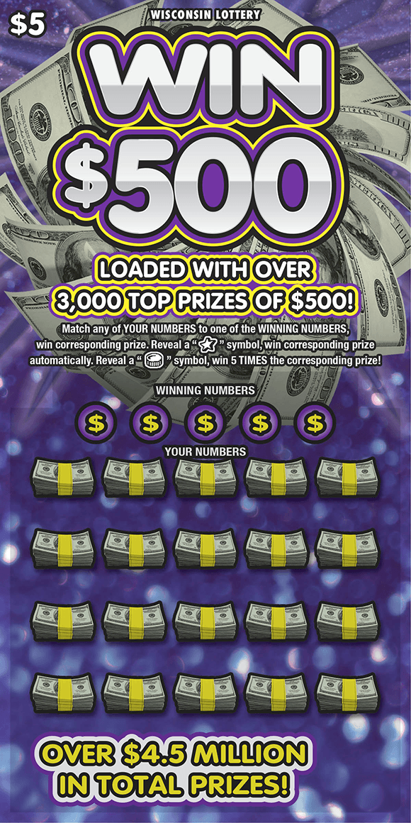 WIN $500 scratch-off ticket