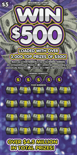 WIN $500 scratch-off ticket