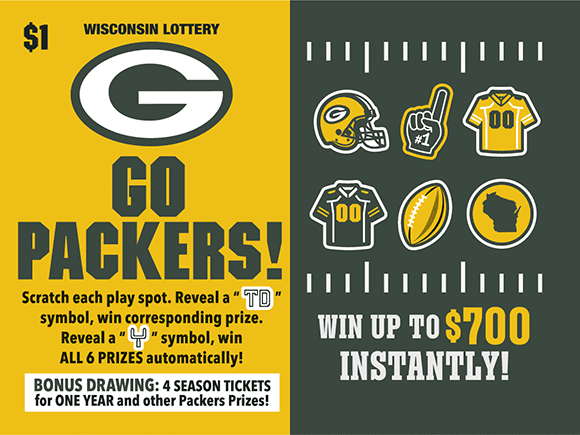 GO PACKERS scratch-off ticket