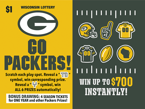 GO PACKERS scratch-off ticket