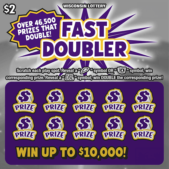 FAST DOUBLER scratch-off ticket