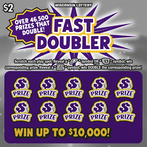 FAST DOUBLER scratch-off ticket