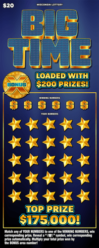 BIG TIME scratch-off ticket
