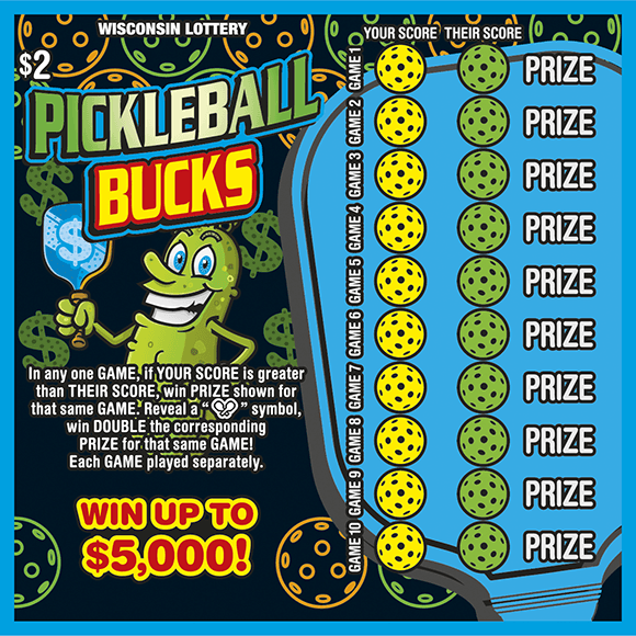 PICKLEBALL BUCKS scratch-off ticket