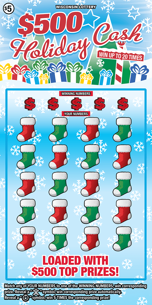500 HOLIDAY CASH scratch-off ticket
