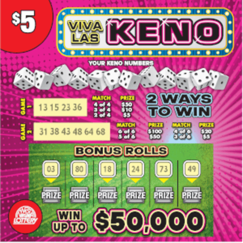 VIVA LAS KENO 1190 scratch-off ticket
