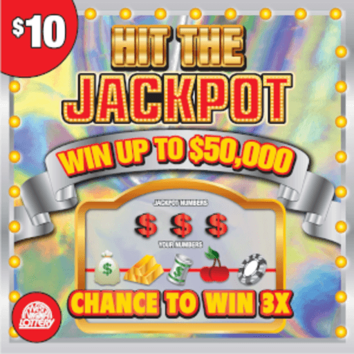 HIT THE JACKPOT scratch-off ticket