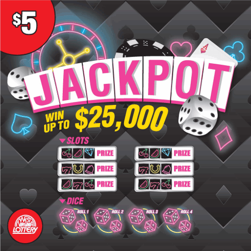 HIGH ROLLER- JACKPOT scratch-off ticket