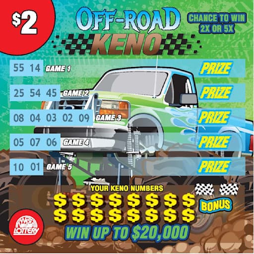 KENO - Truck-Scoops-Green-Primo scratch-off ticket