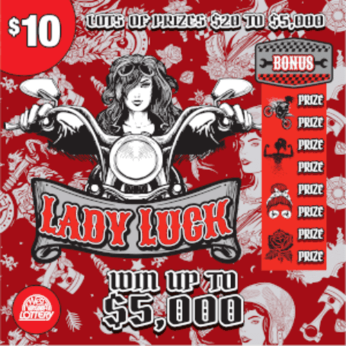 LADY LUCK scratch-off ticket