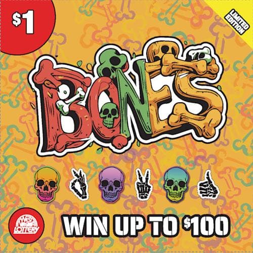 BONES scratch-off ticket