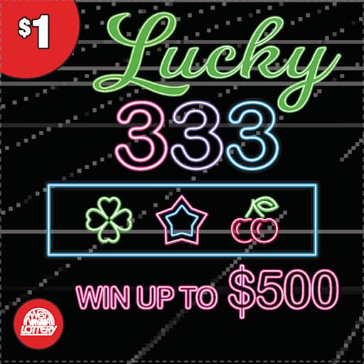 LUCKY 333 scratch-off ticket