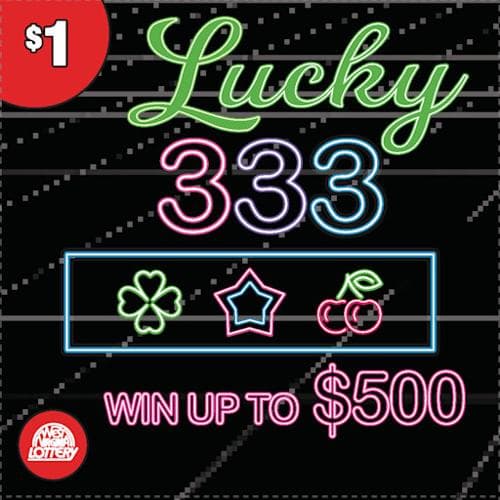LUCKY 333 scratch-off ticket