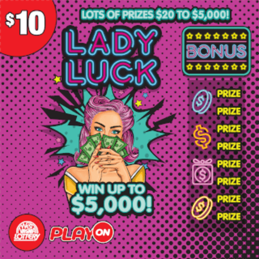 LADY LUCK scratch-off ticket