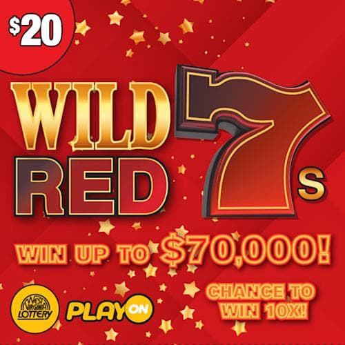 WILD RED 7S scratch-off ticket