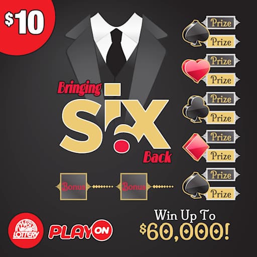 BRINGING SIX BACK scratch-off ticket