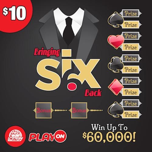 BRINGING SIX BACK scratch-off ticket