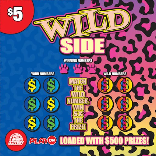 WILD SIDE - POWER $500 scratch-off ticket