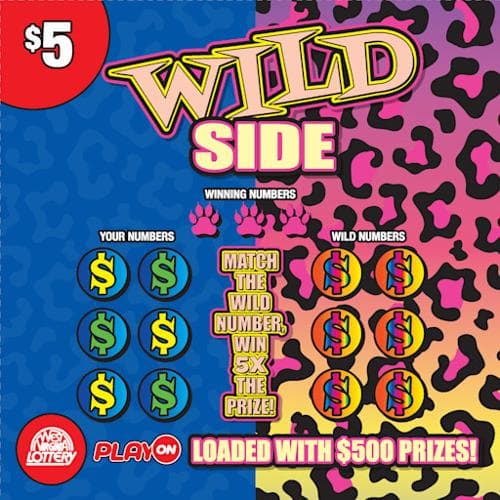 WILD SIDE - POWER $500 scratch-off ticket